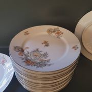 40s floral porcelain plate series