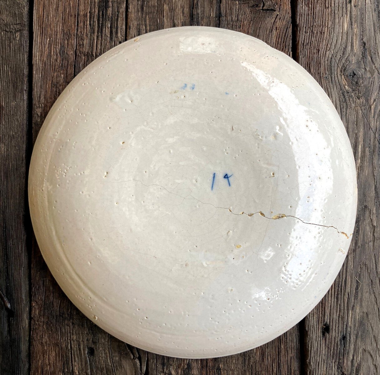Lot de 7 assiettes faience XVIIIe - camaieu bleu