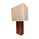 Lampe 2 feux pied résine laquée style maison Le Dauphin