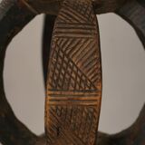 African Dogon stool from the mid-20th century, hand-carved in wood, Wabi-Sabi style.