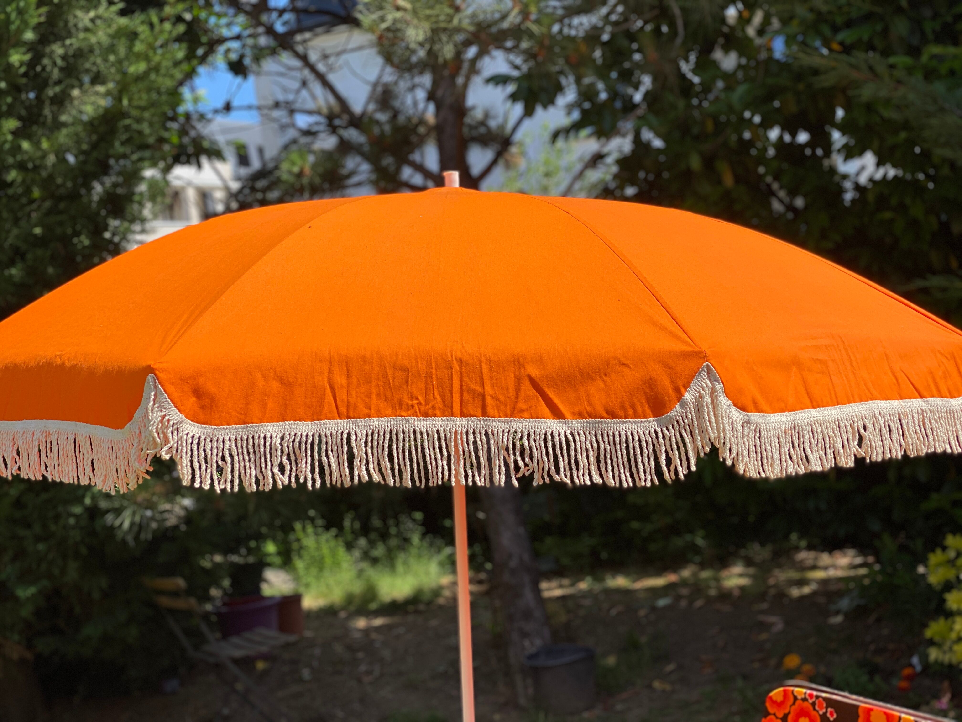 Vintage orange umbrella