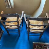 Set of 2 wooden armchairs