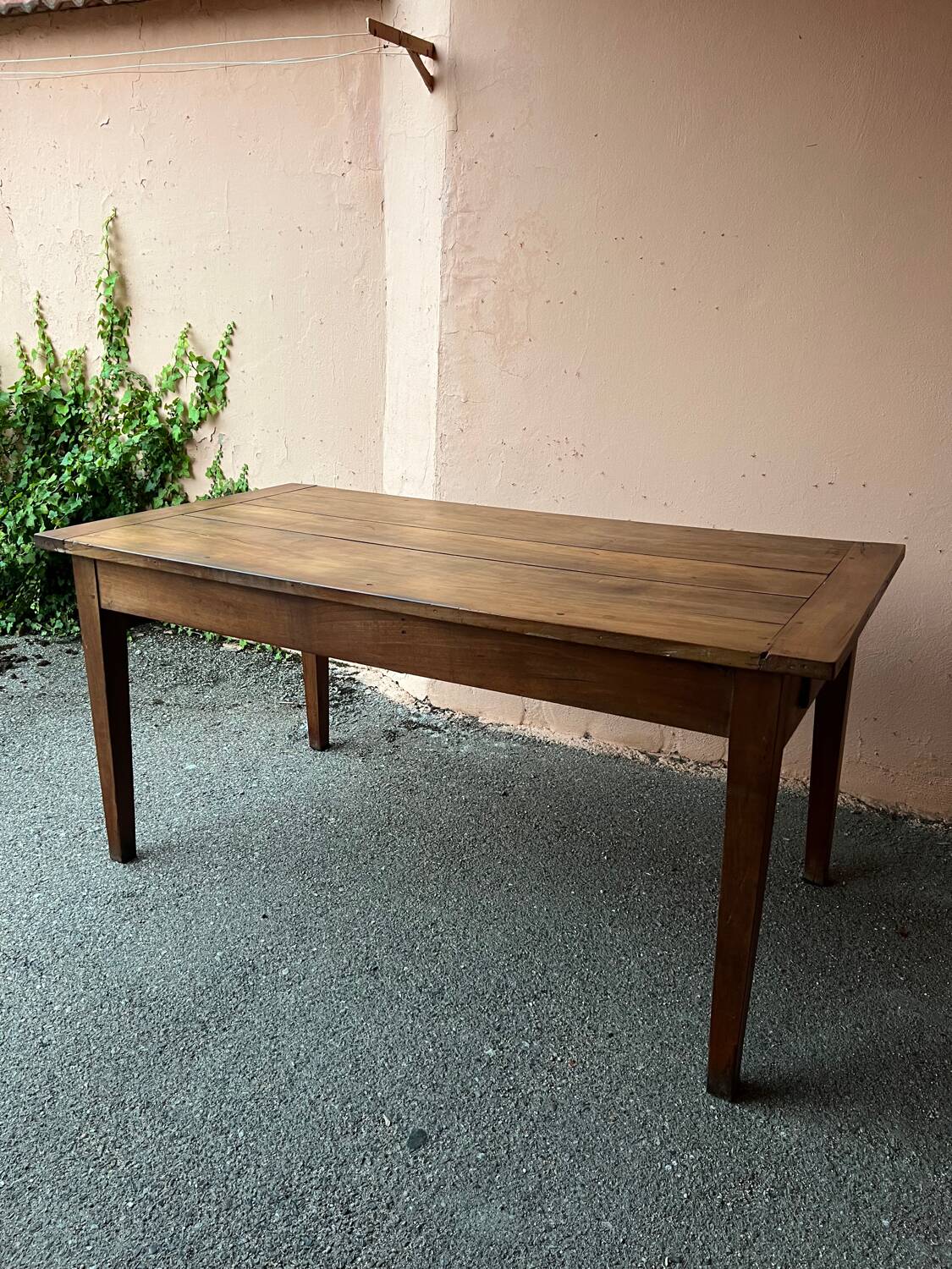 Solid wood farmhouse table