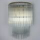 2-tier Venini tubular wall sconce, hand-blown Murano glass, Italy, 1970s
