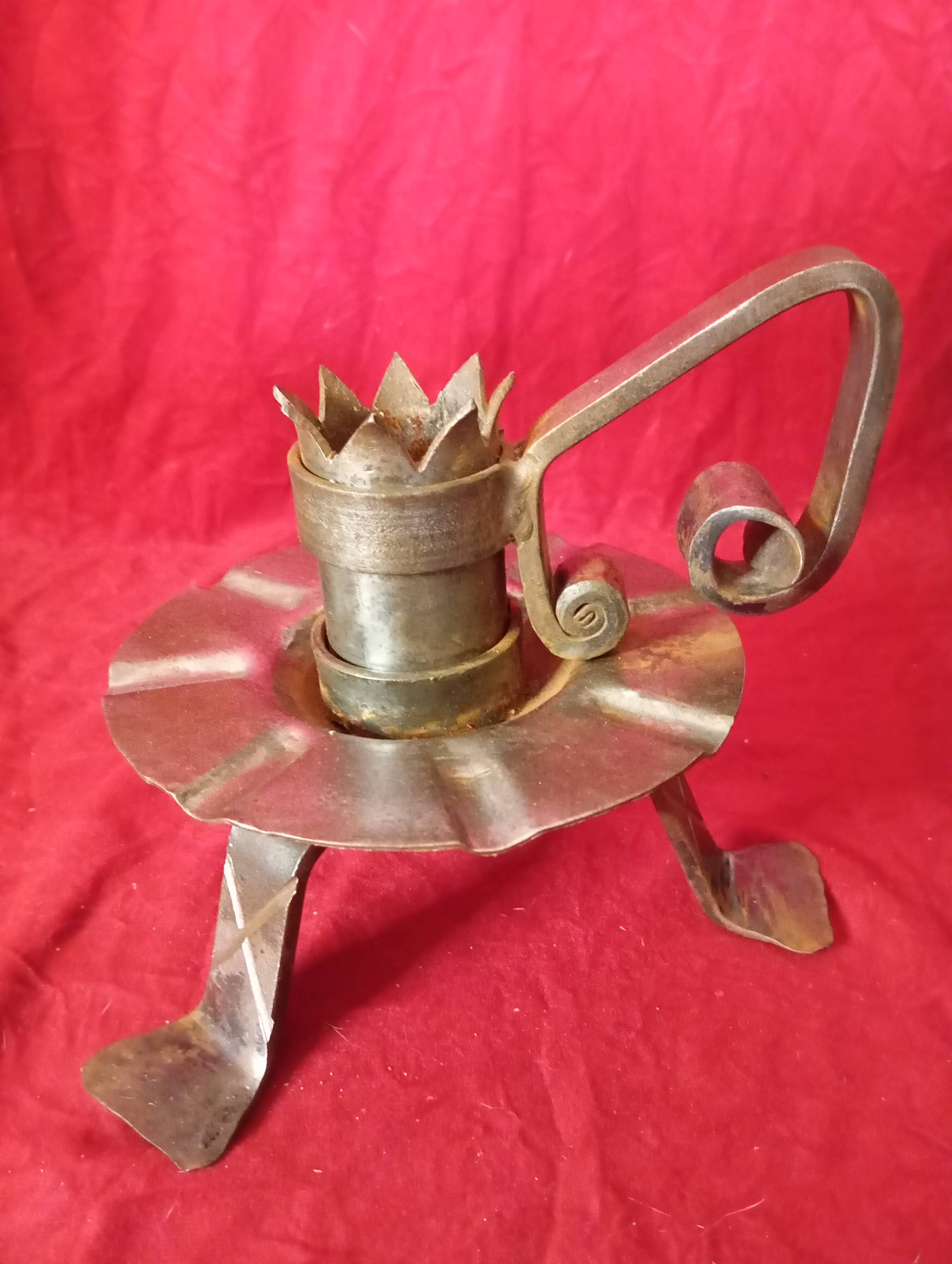 WROUGHT IRON CANDLE HOLDER