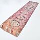 Soft Pink & Orange Rare Style Vintage Runner Rug, 91x359 Cm