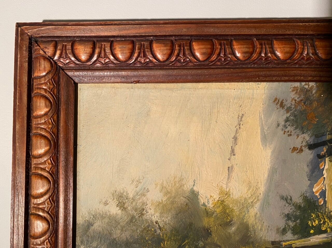 Painting, Landscape, Lyon School, mid-20th century