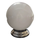 Ceiling lamp / wall lamp old opaline globe white base metal chrome Art Deco 1930 ø 20 cm TBE