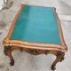 Bureau table gueridon louis xv en noyer traverse ajouree du xix ème siecle