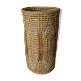 Porte parapluie en rotin vintage