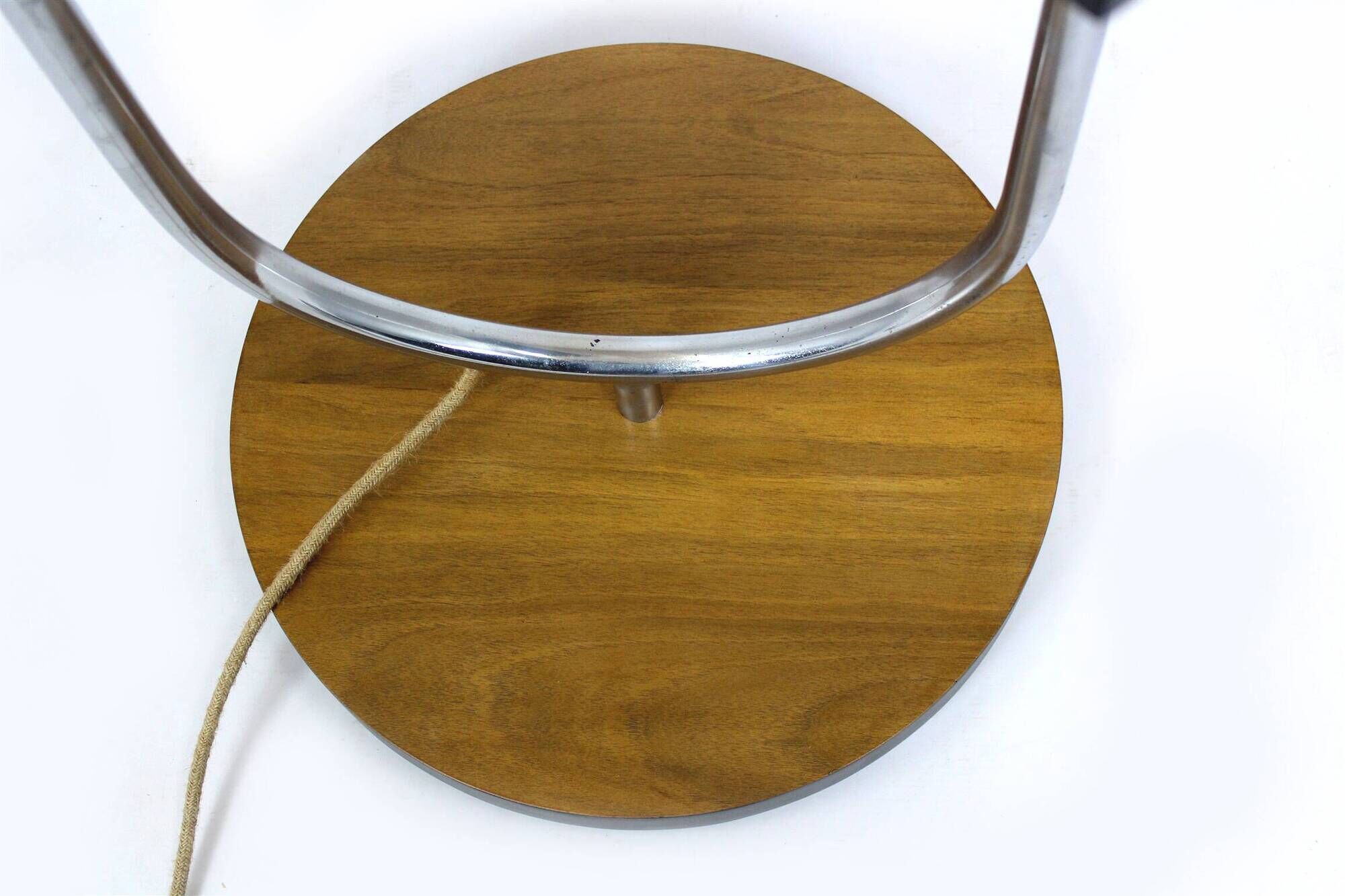 Lampadaire Art Déco Bauhaus restauré par Jindrich Halabala, 1940s