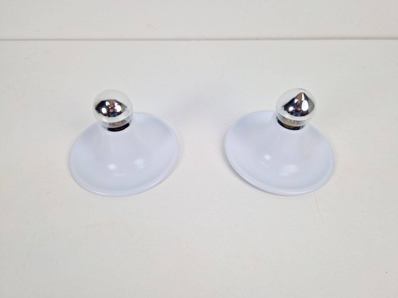 Vintage Space Age UFO Disc Wall Lamps from Targetti Sankey, 1970s, Set of 2