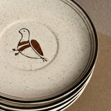Set of stoneware plates