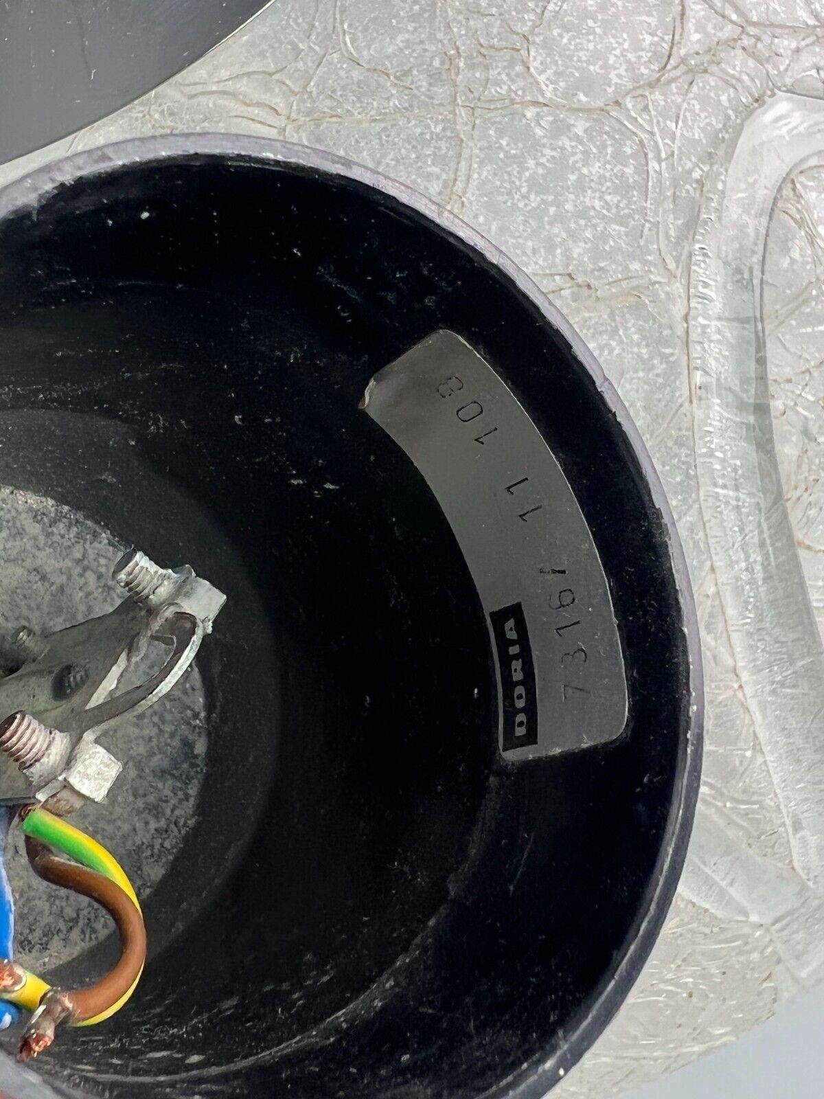 60s 70s lamp light ceiling lamp hanging lamp Doria Glas Space Age Design