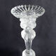 Pair of pressed molded glass candlesticks from Val St Lambert model Griffon