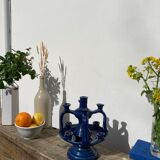 Candlestick in blue Tamegroute