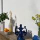Candlestick in blue Tamegroute