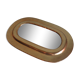 Vintage copper oval mirror, 1970-1980 26x40cm