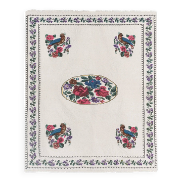 Kilim turc vintage tissé main 115x144 cm