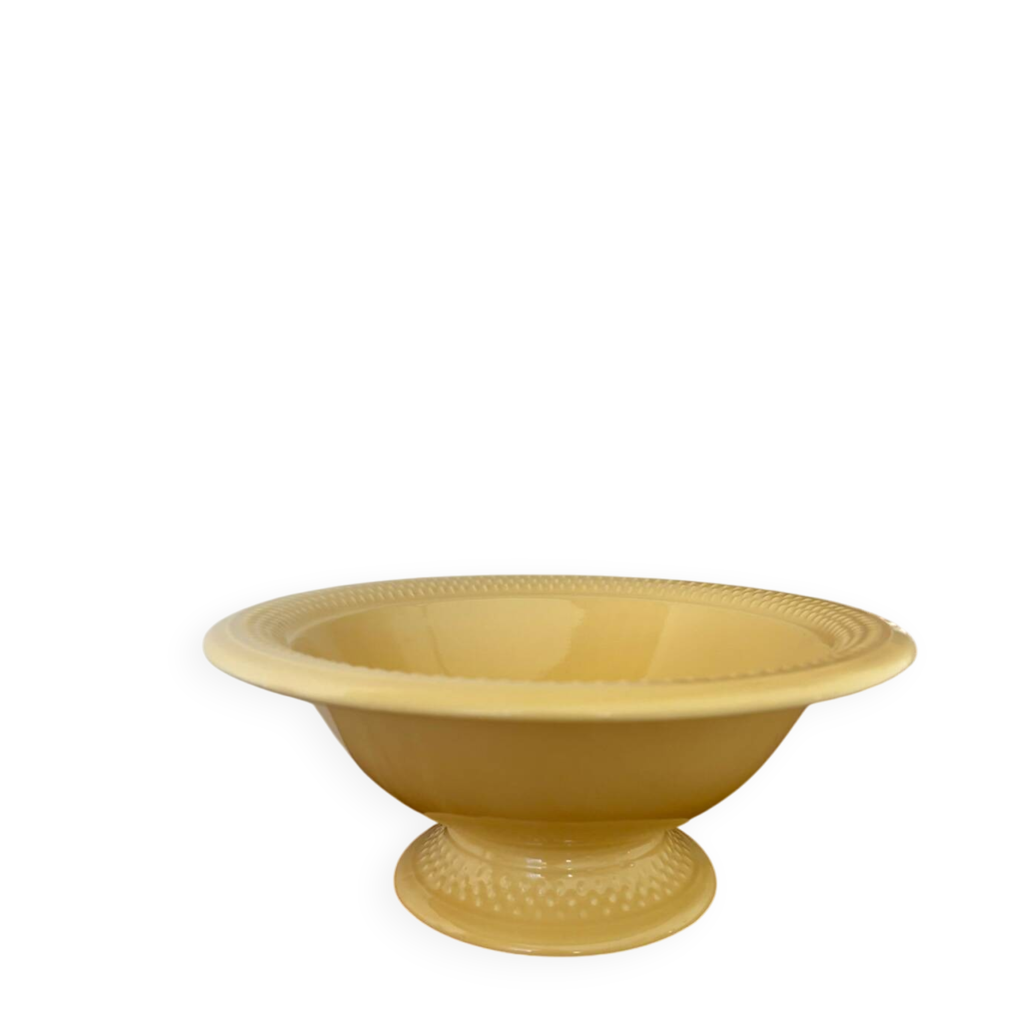 Very beautiful fruit bowl Geneviève Lethu Grain de riz yellow.