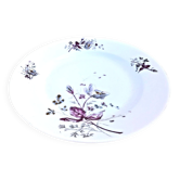 Ancien plat creux porcelaine blanche à décor floral