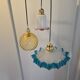 Suspension 3 globes en verre et 3 couleurs