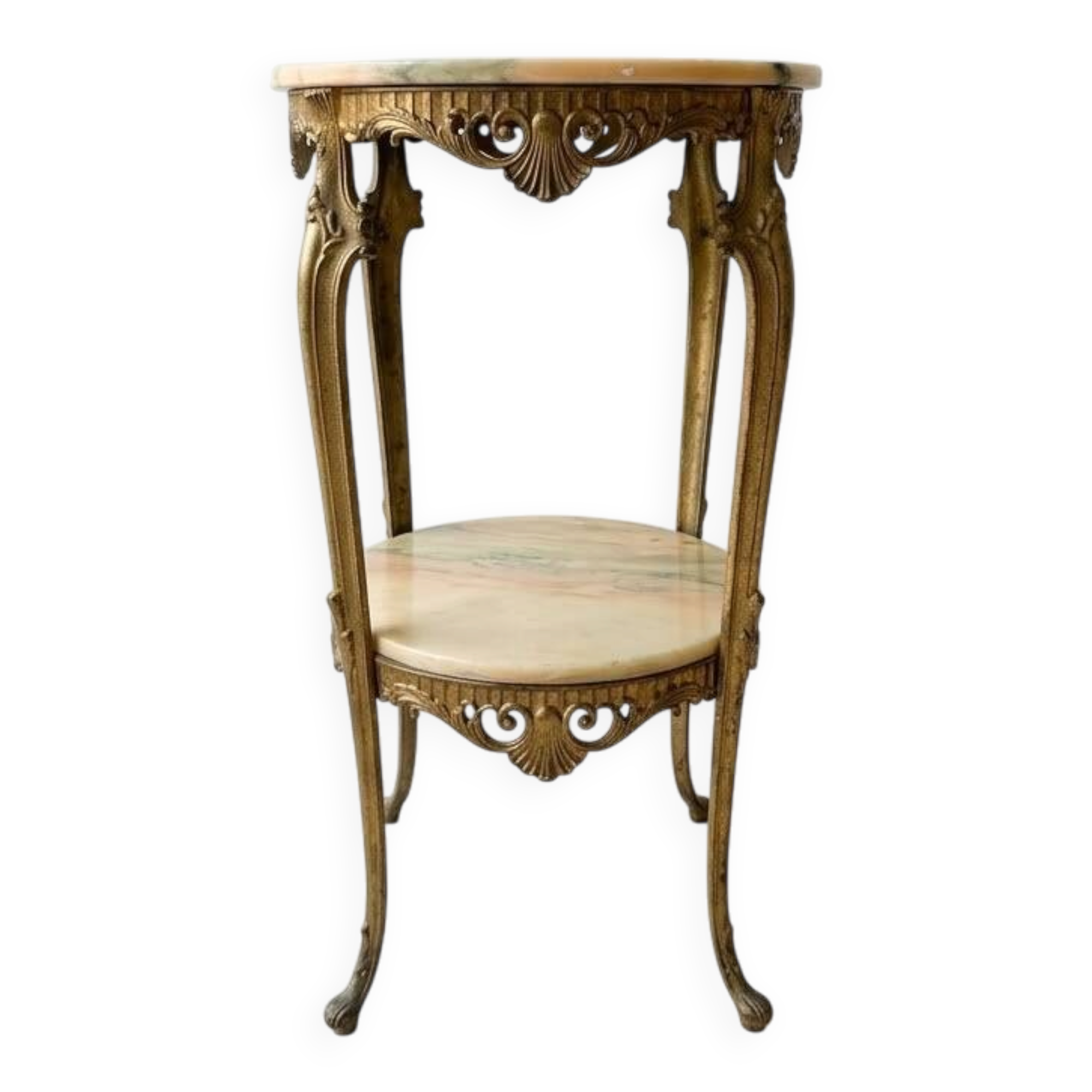 Classic gold marble side table