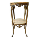 Classic gold marble side table