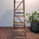 Old wooden stepladder six steps