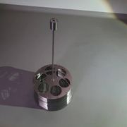 Lampe / suspension Adlumen très rare, câblée en inox