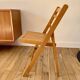 chaise pliante en bois de hêtre vintage années 70