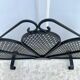 Vintage 1950s fireplace screen, fan shape.