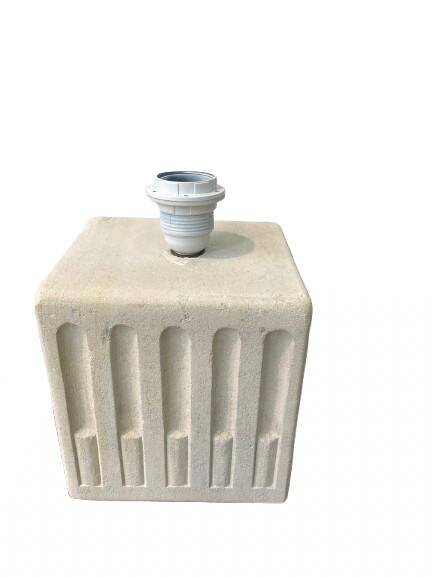 White stone lamp base