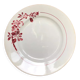 Vintage serving dish 40s, red rosehip flower pattern
