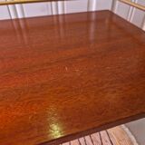 Table d'appoint en metal doré et scoubidou