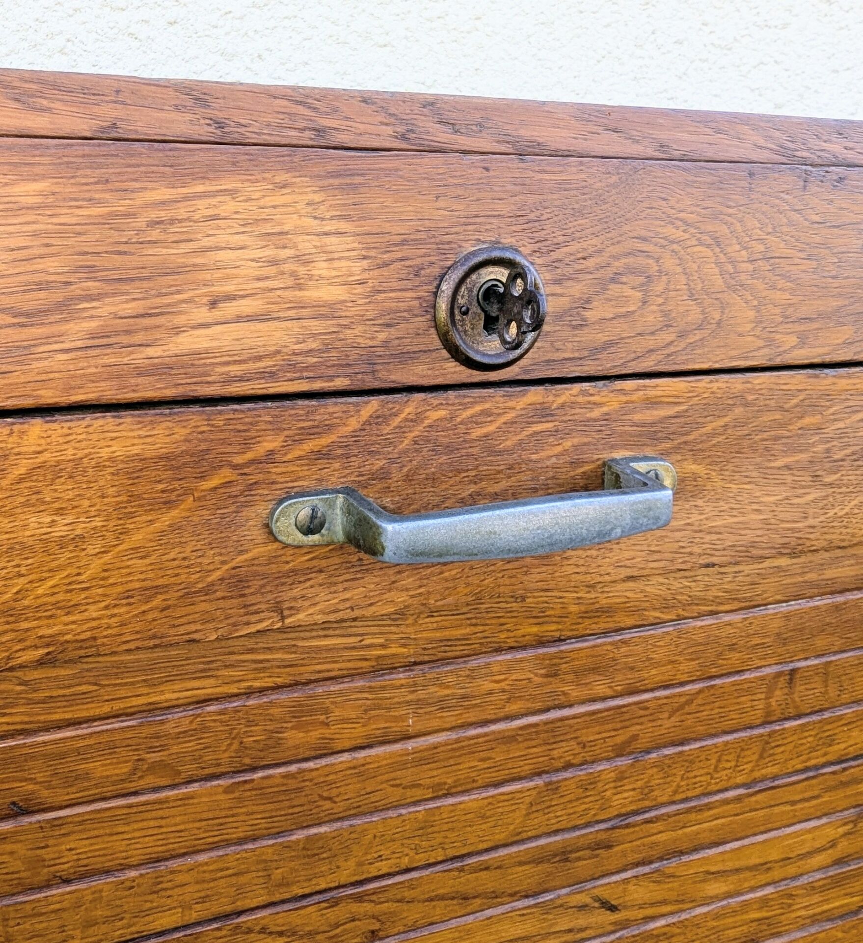 classeur double de bureau en chêne à rideaux Meuble 30 60