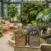 Paire de jardinières en fonte