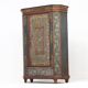 Rustic Farmhouse Folk Art Painted Bridal Cabinet 1834