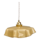 Pendant lamp with old yellow opaline lampshade