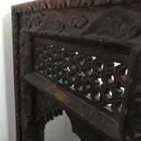 Miroir indien bois sculpté pièce unique