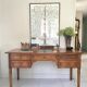 Bureau style Directoire 5 tiroirs et tablettes latérales