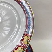 Raynaud Limoges set of 6 large flat plates 26cm model Pegasus