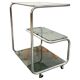 Food Trolley with Triple Shelf in Steel, 1970