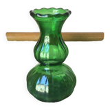 Green glass vase