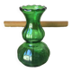 Vase en verre vert