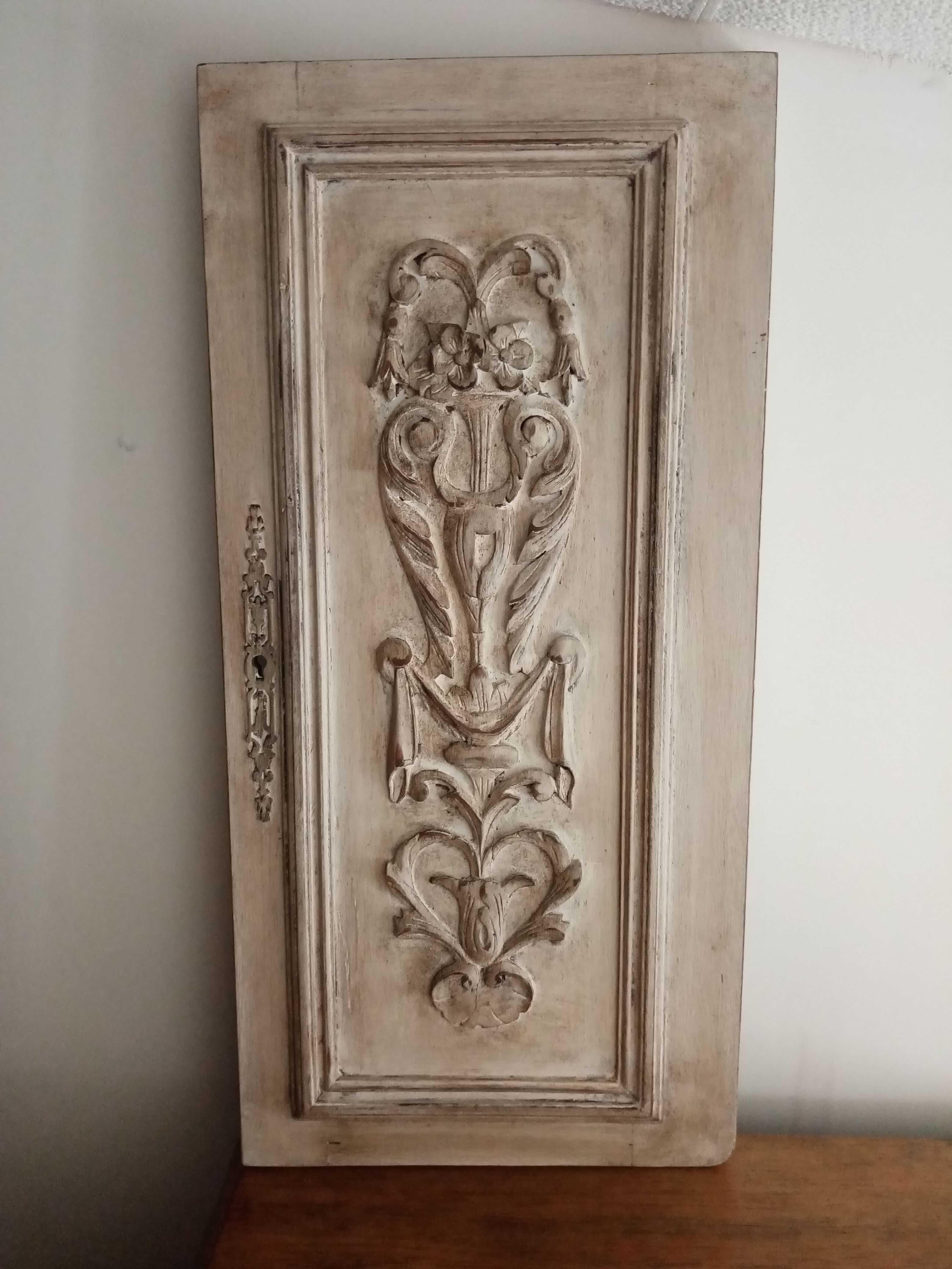 Old patinated door decorative wood room