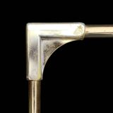 Trio of nesting tables in gold, smoked safety glass, 1970s