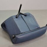 Vico Magistretti 3-Seat Flexible Cassina Blue Leather 'Veranda' Sofa, Italy