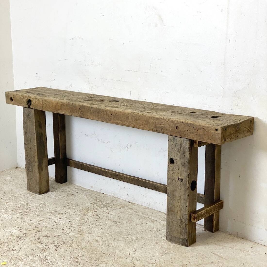 Vintage solid wood workbench