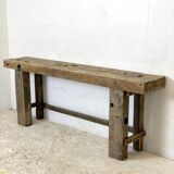 Vintage solid wood workbench